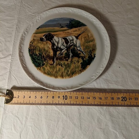 Made in Germany Decorated in Canada set of 2 Hunting dog vintage plates spaniel - Picture 8 of 11